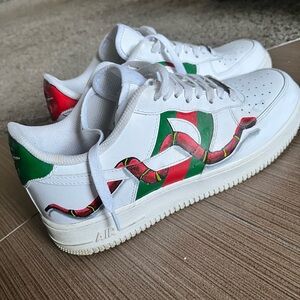 Nike Air Force 1 Men’s Custom Paint Gucci Style